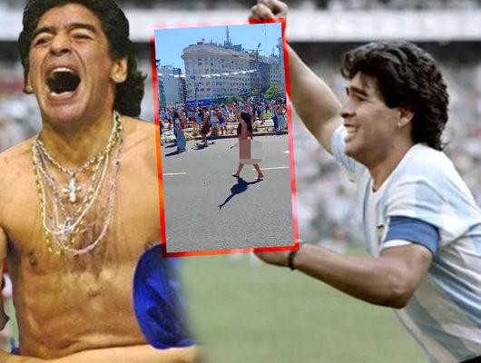 Maradona koşmaya söz vermişti! Sözünü çıplak hatırlattı