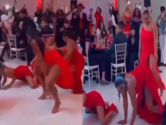 Nedimeler coştukça coştu! Twerk yapıp iç çamaşırlarını gösterdiler