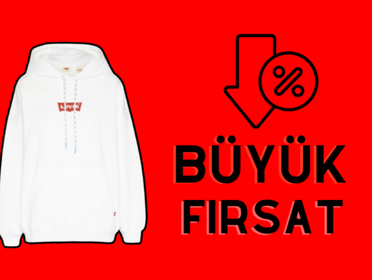 Giy ve çık rahatlığı sunan Levi's kapüşonlu sweatshirtte %46 indirim