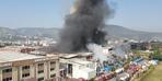 Samsun'da iki fabrikada etkili olan yangın söndürülmeye çalışılıyor