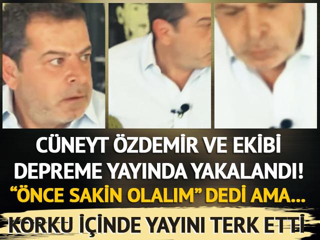 Cüneyt Özdemir depreme canlı yayında yakalandı! 